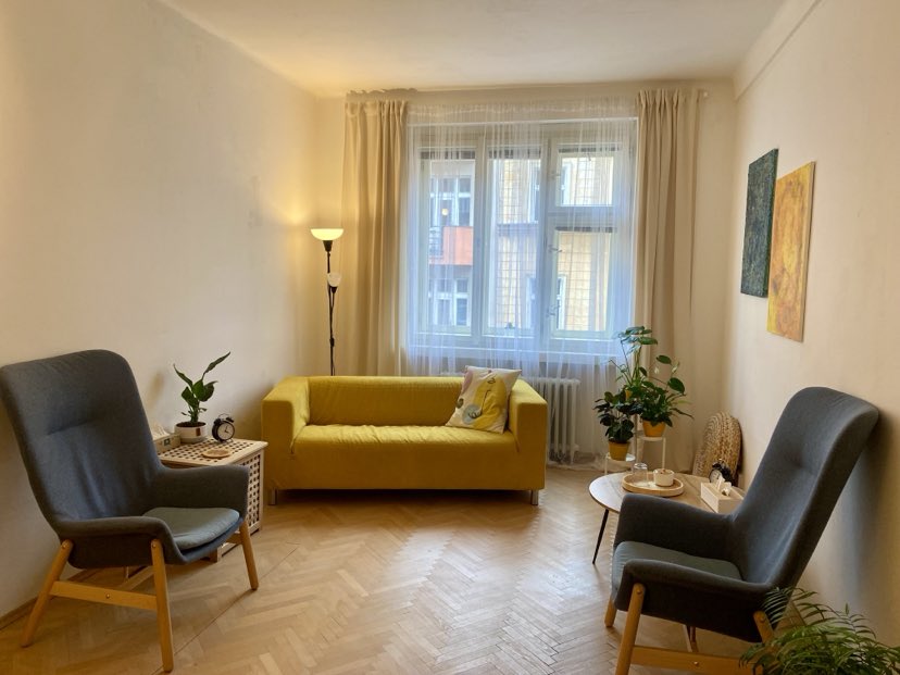 psychoterapie Praha 3,terapeutická místnost